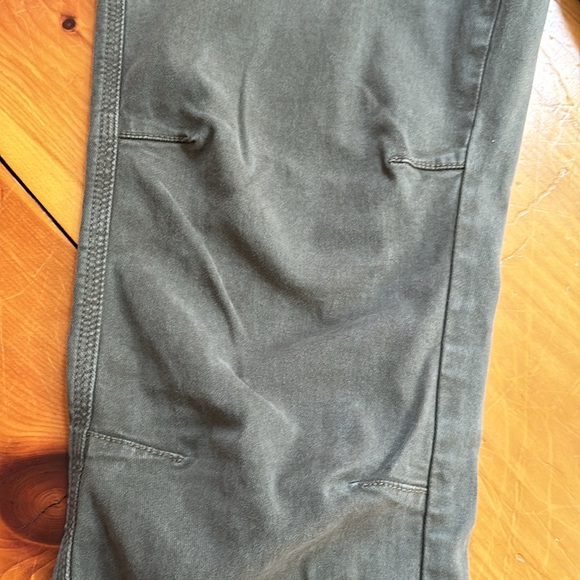 FAHERTY XS Dark Olive Traveler Pant Slim Drawstring Dimpled Knees - Picture 5 of 9